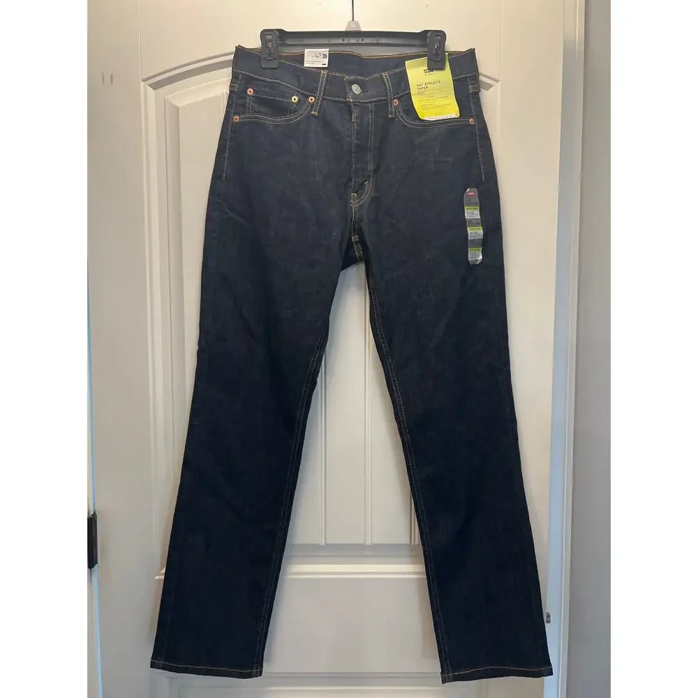 NWT Levi’s Men’s 541‎ Athletic Tapered Fit Stretch Denim Jeans Size 31Wx32L Blue